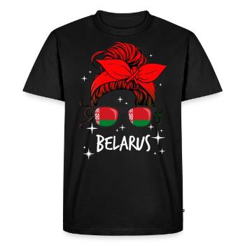 Belarus - Men's Premium Organic T-Shirt - black - Front - Nico (187cm)