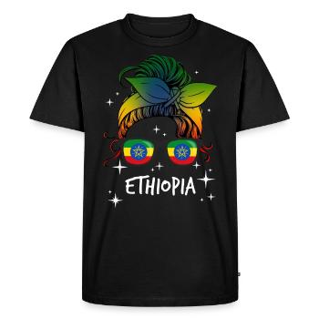Ethiopia - Men's Premium Organic T-Shirt - black - Front - Nico (187cm)