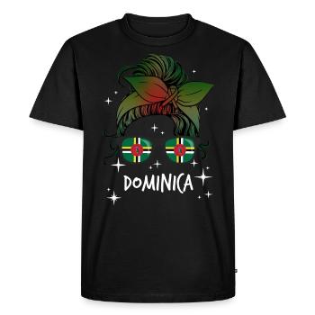 Dominique - T-shirt Premium bio Homme - noir - Devant - Nico (187cm)