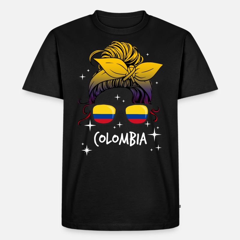 Kolumbien - Männer Premium Bio T-Shirt - Schwarz