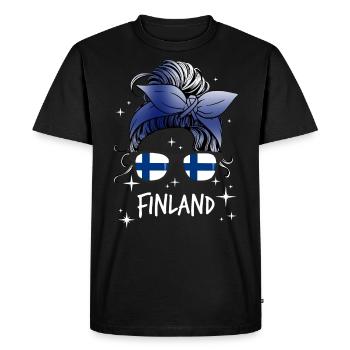 Finlande - T-shirt Premium bio Homme - noir - Devant - Nico (187cm)