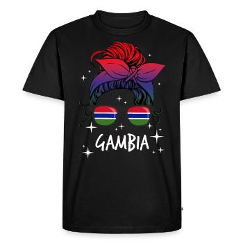 Gambie - T-shirt Premium bio Homme - noir - Devant - Nico (187cm)