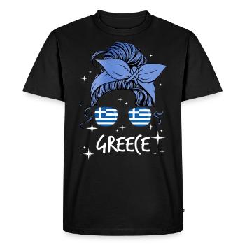 Grèce - T-shirt Premium bio Homme - noir - Devant - Nico (187cm)