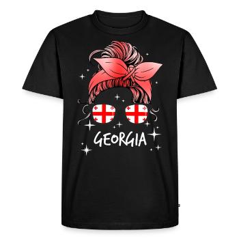 Géorgie - T-shirt Premium bio Homme - noir - Devant - Nico (187cm)