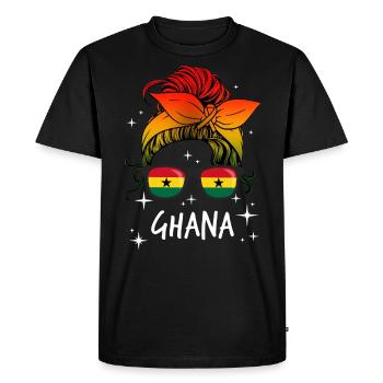 Ghana - T-shirt Premium bio Homme - noir - Devant - Nico (187cm)
