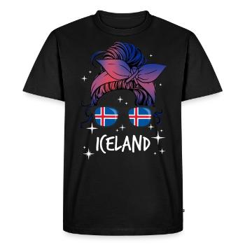 Islande - T-shirt Premium bio Homme - noir - Devant - Nico (187cm)