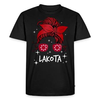Lakota - Men's Premium Organic T-Shirt - black - Front - Nico (187cm)