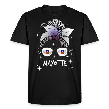 Mayotte - Men's Premium Organic T-Shirt - black - Front - Nico (187cm)