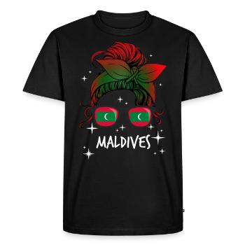 Maldives - Men's Premium Organic T-Shirt - black - Front - Nico (187cm)
