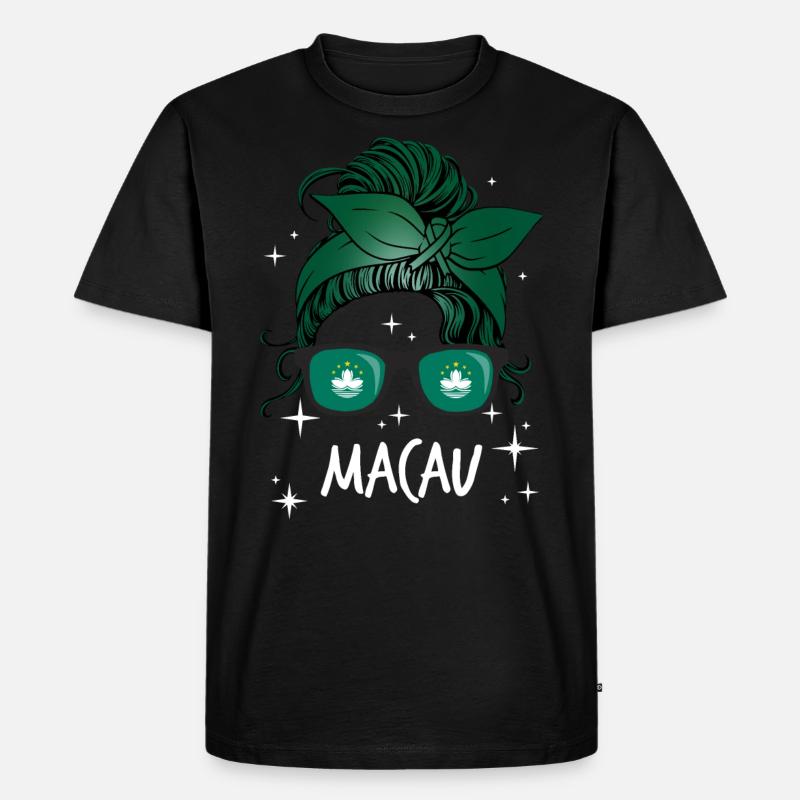 Macau - Männer Premium Bio T-Shirt - Schwarz