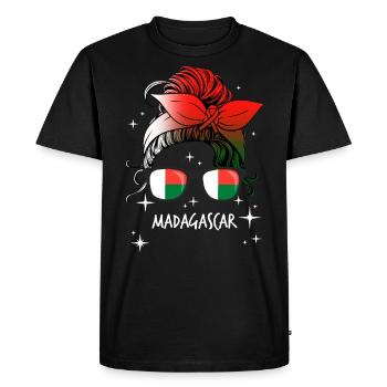 Macédoine - T-shirt Premium bio Homme - noir - Devant - Nico (187cm)