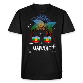 Mapuche - Men's Premium Organic T-Shirt - black - Front - Nico (187cm)