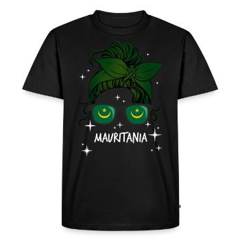 Mauritanie - T-shirt Premium bio Homme - noir - Devant - Nico (187cm)