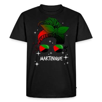 Martinique - Men's Premium Organic T-Shirt - black - Front - Nico (187cm)
