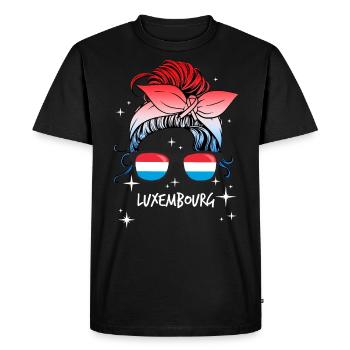 Luxembourg - T-shirt Premium bio Homme - noir - Devant - Nico (187cm)