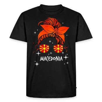 Macedonia - Men's Premium Organic T-Shirt - black - Front - Nico (187cm)