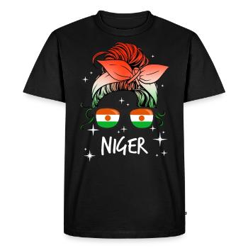 Niger - Men's Premium Organic T-Shirt - black - Front - Nico (187cm)