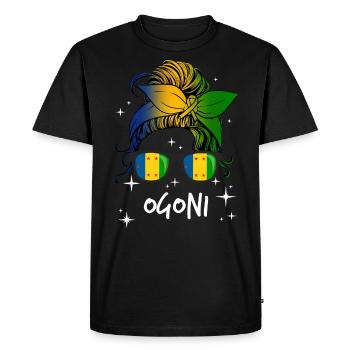 Ogoni - T-shirt Premium bio Homme - noir - Devant - Nico (187cm)