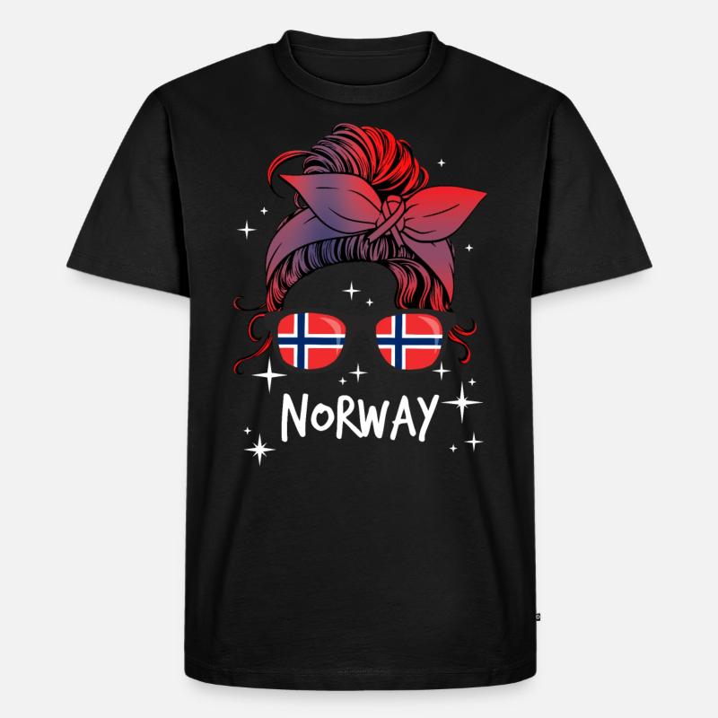 Norwegen - Männer Premium Bio T-Shirt - Schwarz