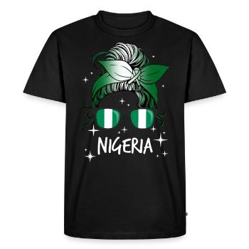 Nigéria - T-shirt Premium bio Homme - noir - Devant - Nico (187cm)