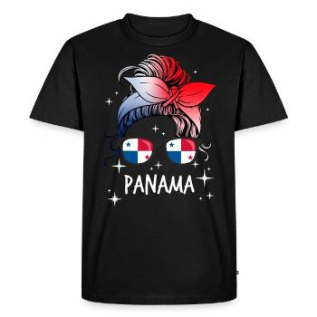 Panama - Men's Premium Organic T-Shirt - black - Front - Nico (187cm)
