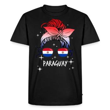 Paraguay - Men's Premium Organic T-Shirt - black - Front - Nico (187cm)
