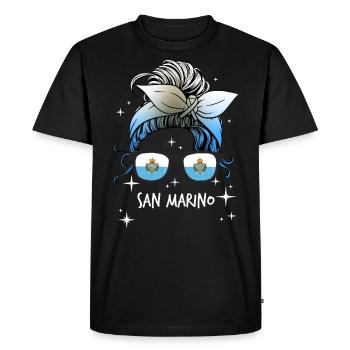 Saint-Marin - T-shirt Premium bio Homme - noir - Devant - Nico (187cm)