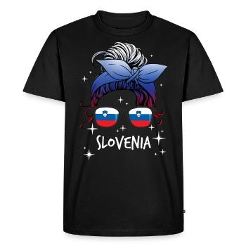 Slovénie - T-shirt Premium bio Homme - noir - Devant - Nico (187cm)