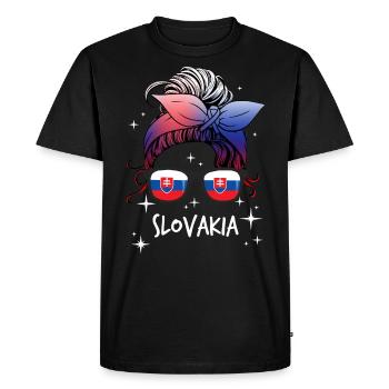 Slovakia - Men's Premium Organic T-Shirt - black - Front - Nico (187cm)