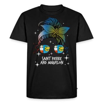 Saint Pierre et Miquelon - T-shirt Premium bio Homme - noir - Devant - Nico (187cm)