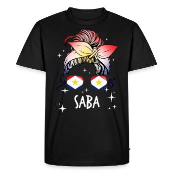 Saba - T-shirt Premium bio Homme - noir - Devant - Nico (187cm)