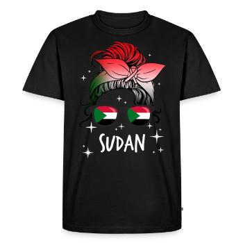 Soudan - T-shirt Premium bio Homme - noir - Devant - Nico (187cm)