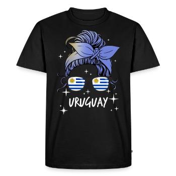 Uruguay - T-shirt Premium bio Homme - noir - Devant - Nico (187cm)