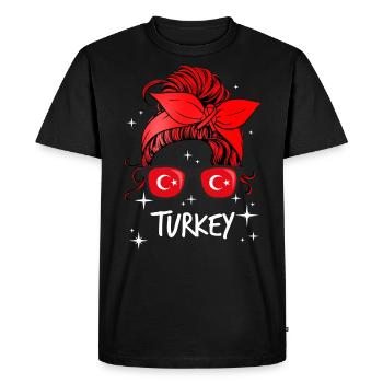 Turkey - Men's Premium Organic T-Shirt - black - Front - Nico (187cm)
