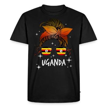 Uganda - Men's Premium Organic T-Shirt - black - Front - Nico (187cm)
