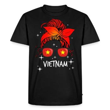 Vietnam - T-shirt Premium bio Homme - noir - Devant - Nico (187cm)