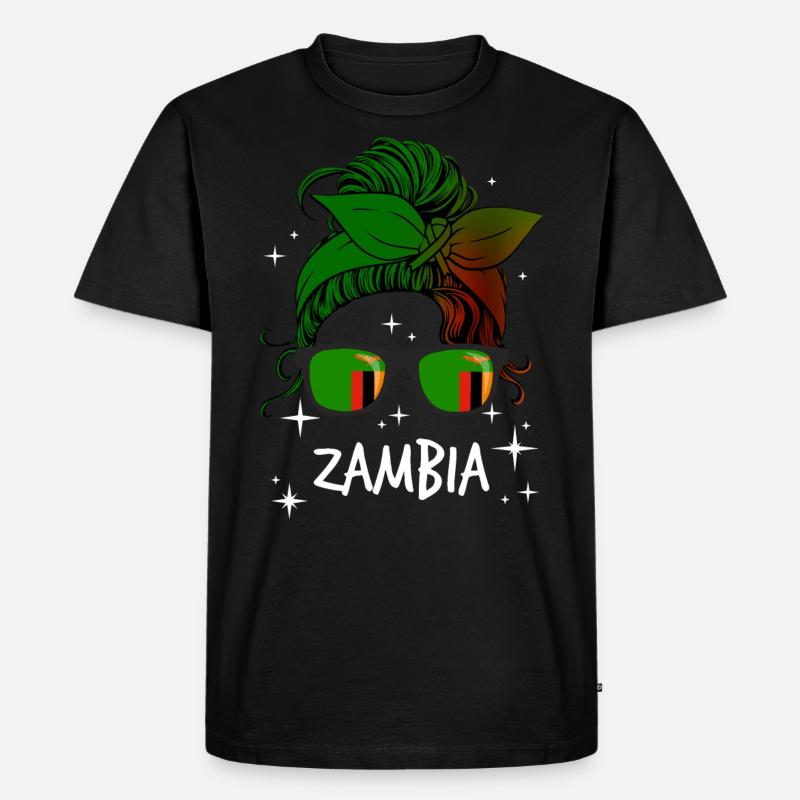 Sambia - Männer Premium Bio T-Shirt - Schwarz