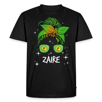 Zaire - Men's Premium Organic T-Shirt - black - Front - Nico (187cm)