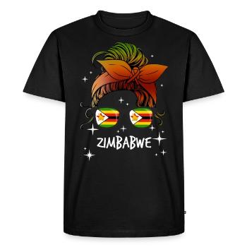 Zimbabwe - T-shirt Premium bio Homme - noir - Devant - Nico (187cm)