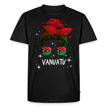 Vanuatu - T-shirt Premium bio Homme - noir - Devant - Nico (187cm)