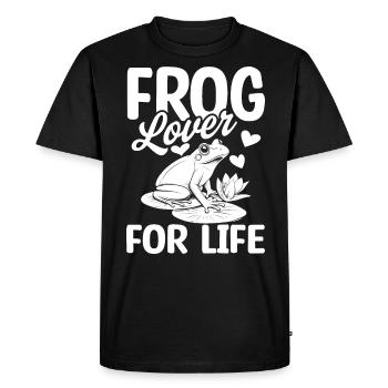 Amoureux des grenouilles pour la vie, - T-shirt Premium bio Homme - noir - Devant - Nico (187cm)
