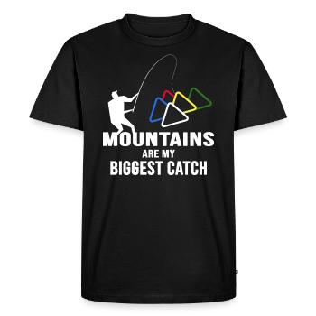 Bergfex Mountaineer Alpinist Mountain Hiking - Men's Premium Organic T-Shirt - black - Front - Nico (187cm)