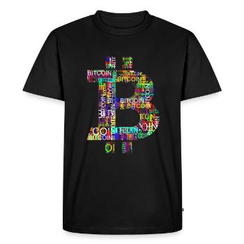 BITCOIN COLORS Colorful Colors Gift for Hodler - Men's Premium Organic T-Shirt - black - Front - Nico (187cm)