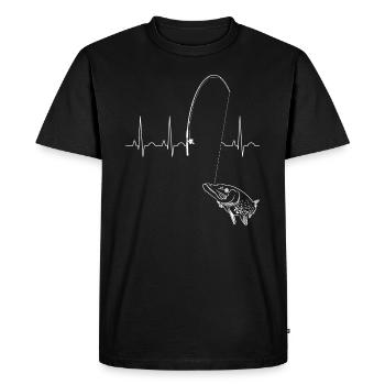 Brochet - T-shirt Premium bio Homme - noir - Devant - Nico (187cm)