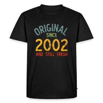 Millésime 2002 - T-shirt Premium bio Homme - noir - Devant - Nico (187cm)