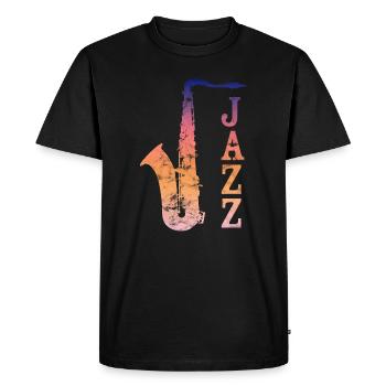 Musique de jazz - T-shirt Premium bio Homme - noir - Devant - Nico (187cm)