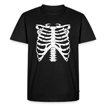 Costume Squelette Thorax Halloween - T-shirt Premium bio Homme - noir - Devant - Nico (187cm)