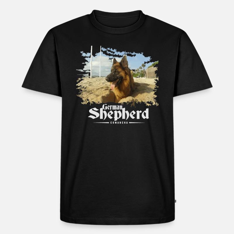 Deutscher Schäferhund - Männer Premium Bio T-Shirt - Schwarz