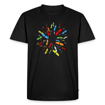 Compétition de parapente - T-shirt Premium bio Homme - noir - Devant - Nico (187cm)