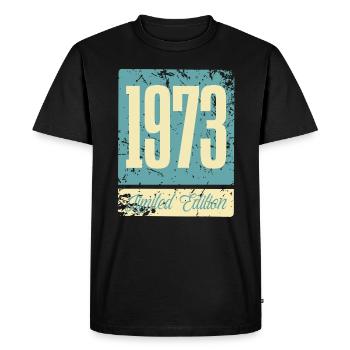 1973 Anniversaire de naissance Année de naissance - T-shirt Premium bio Homme - noir - Devant - Nico (187cm)